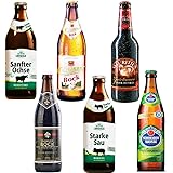 Bierset 6 verschiedene Biere aus Deutschland (0,5 Liter 3 Bock Dunkel 2 Bock...