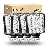 PICAA LED Arbeitsscheinwerfer 4X 3.3 Zoll 48W Arbeitsscheinwerfer Traktor 12V...