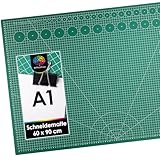 OfficeTree Schneidematte A1 - Grün - mit beidseitigen Rastern und Markierungen...