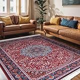 Mazovia Teppich Orientalisch Vintage - Waschbar rutschfest - Weich...