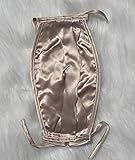 max stitch design Seiden-Gesichtsmaske, 2 Stück, einfarbig, champagnerfarben,...