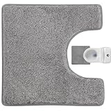 AXERHK WC Vorleger mit Ausschnitt,WC Teppich,Graue rutschfeste WC...