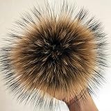 2 Stück natürlicher Fuchsfell-Bommel, Fellbommel für Mützen, Mützen, DIY...