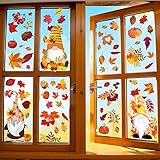 Thanksgiving Herbstdeko Fenster Aufkleber,Fensterbilder Herbst Selbstklebend...