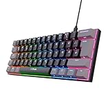 Trust Gaming GXT 867 Acira 60% Mechanische Tastatur Deutsches QWERTZ Layout, RGB...