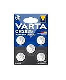 VARTA Batterien Knopfzellen CR2025, 5 Stück, Power on Demand, Lithium Coin, 3V,...