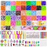 4500+ Loom Bänder Set, 54 Rastern Loom Bänder Zubehör Bunte Gummiband für...