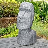 ECD Germany Moai Figur Rapa NUI Kopf 53,5 cm hoch aus wetterfestem Steinguss...