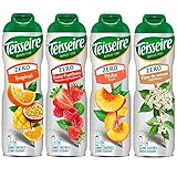 Teisseire Sirup Zero Holunderblüte, Pfirsich, Erdeere-Himbeer, Tropical je...