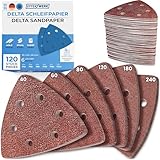 EFFEKTWERK Deltaschleifer Schleifpapier Dreieckschleifer - 120 Stück -...