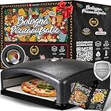 Heidenfeld Pizzaaufsatz Bologna | Grillaufsatz - Pizzamaker - Edelstahl - 540°C...