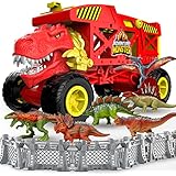 KARMOUNT Dinosaurier LKW Lastwagen Spielzeug für Kinder von 3-5 Jahren, T REX...