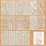 16 Stück Kunststoff Schablonen Set, 22 X 10 Cm Schablonen Textilgestaltung...