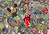wandmotiv24 Fototapete Streetart Mund mit Zunge, XXL 400 x 280 cm - 8 Teile,...