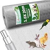 Amagabeli 1.0m X 20m Hasendraht 100cm Hasengitter Volierendraht 12x12mm...