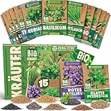 ZenGreens® - Bio Kräuter Samen Set - 15 Kräutersamen für den einfachen Anbau...