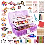 KEWUZY Bastelsets für Kinderbastelkoffer, 2200+ Bastelset Kinder ab 3-12 Jahre,...