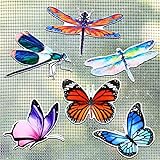 12 Stück Fligengitter Magnete Schmetterling Libelle Fliegengittertüren Schutz...