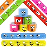 24x Klatscharmband Smiley Gesichter Schnapparmband Mitgebsel Kindergeburtstag