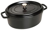 STAUB Gusseisen Bräter/Cocotte, oval 33 cm, 6,7 L, Aromaregen Funktion für...
