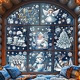 WUQNGI 203 Stück Fensterbilder Weihnachten Selbstklebend,Fensterdeko...