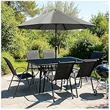 VORTIVO 8-teiliges Gartenmöbel Set | Sitzgruppe für 6 Personen mit...