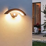 Comely 24W Außenwandleuchte mit Bewegungsmelder, Wasserdicht IP65 LED...