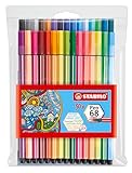 STABILO - Premium-Filzstift - Pen 68-30er Pack - inkl. 6 Neonfarben