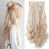 Elailite Clip in Extensions wie Echthaar günstig Haarteile 8 Tresssen 18 Clips...