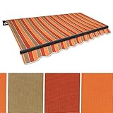 Jawoll Gelenkarm-Markise 4 x 2,5 m braun-Terracotta (Profilfarbe: Anthrazit)...