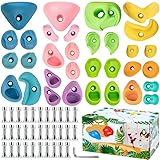 CIMOYBAI 32 Stücke Klettergriffe, Klettersteine Kinder, Helle Farben...