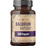 Baldrian Hochdosiert - Baldrian Kapseln - 180 Kapseln - 600mg hochdosiertes...