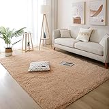 ISMOL Weicher Zottelteppich Flauschiger Flächenteppich Waschbarer...