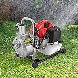 Benzin Wasserpumpe 2 PS 2-Takt Gartenpumpe Motorpumpe 1 Zoll 42.5cc...