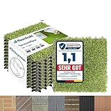 Floordirekt Rasen Klickfliesen 30x30 cm, 1m² = 11 Terrassenfliesen,...