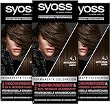 Syoss Color Coloration 4_1 Mittelbraun Stufe 3 (3 x 115 ml), permanente...