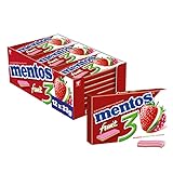 Mentos Kaugummi Fruity Fresh Erdbeere / Grüner Apfel / Himbeere, 12er Pack (12...