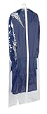 WENKO Kleidersack Transparent 150 x 60 cm Durchgehender Reißverschluss,...