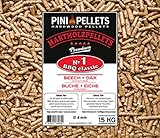 PINI Hartholz Pellets №1 BBQ Klassik 15 Kg Grillpellets zum Grillen Räuchern...