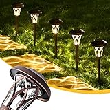 Solpex Solar Gartenleuchten, Solarlampen für außen, für Garten, 6 Stück, LED...