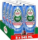 Fairy MaxPower Handgeschirrspülmittel Antibakteriell 8x 545ml, Einfache Und...