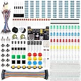 Miuzei Basic Starter Kit für Arduino Projekte mit Steckboard, Power Supply...