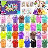 Purpledi Fluffy Slime Set 35 Pack, Super Soft Butter DIY Slime Kit, Kinder Putty...