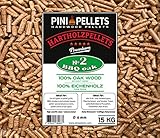 PINI Grillpellets 15 KG – Holzpellets 100% Eiche №2 zum Grillen, Räuchern,...