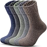 Reamphy 5 Paar Wollsocken Herren, Thermosocken Warme Socken Herren, Dicke Winter...