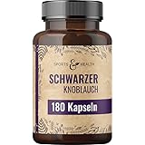 Schwarzer Knoblauch Kapseln 9000 mg Aus 15:1 Extrakt - 180 Kapseln Hochdosiert -...