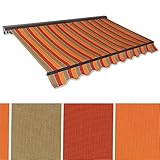 Kassettenmarkise 3,0 x 2,5 m braun-Terracotta (Profilfarbe: Anthrazit)...