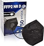 50 FFP2-Masken Schwarz NR D - Hergestellt in Italien || CE 0465-zertifiziert ||...