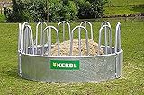 Rundraufe mit 12 Fressplätzen für Normalballen und Rundballen für Pferde...
