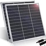 KESSER® Solarpanel 2er Set Monokristallin Solarmodul Solarpanel - 100W 18 V...